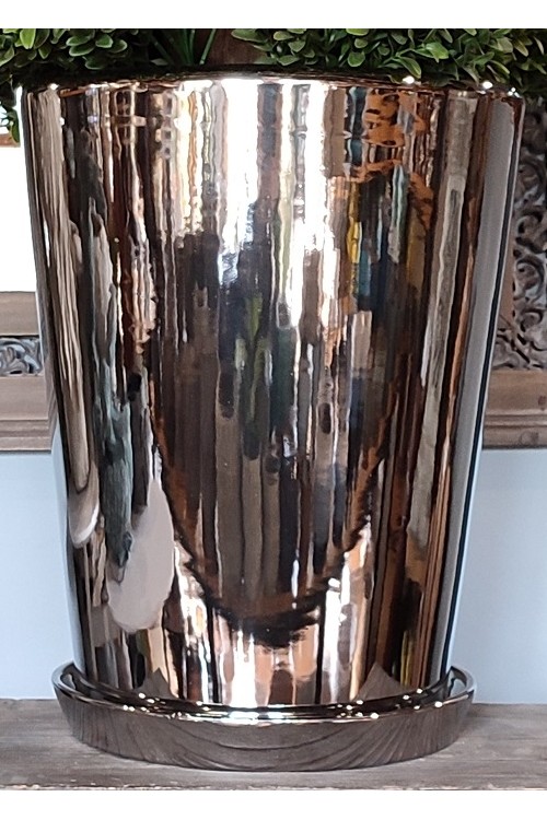D Donica Szalin stoek srebrna mirror s/3 79993973 - 38x42 cm - doniczki-poznan.pl