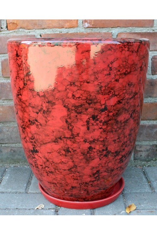 D Donica Szalin wysoka czerwony marmur s/3 79993060 - 38,5x46 cm - doniczki-poznan.pl