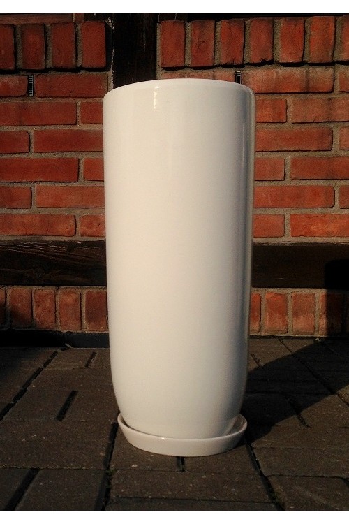 D Donica wazon Junia wski biay s/1 6289 - 22x50 cm - doniczki-poznan.pl