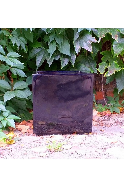 Donica kwadratowa czarna z włókna szklanego 9372 - 25x25 cm - 2