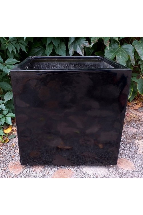 Donica kwadratowa czarna z włókna szklanego 9375 - 45x45 cm fotografia 1