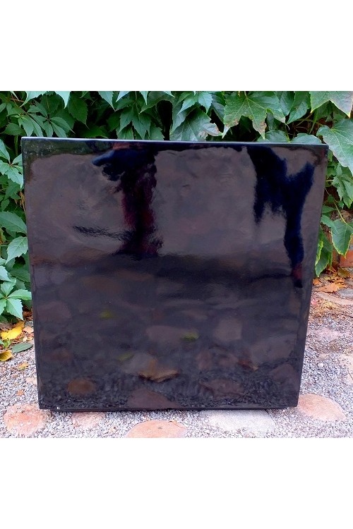 Donica kwadratowa czarna z włókna szklanego 9375 - 45x45 cm fotografia 2