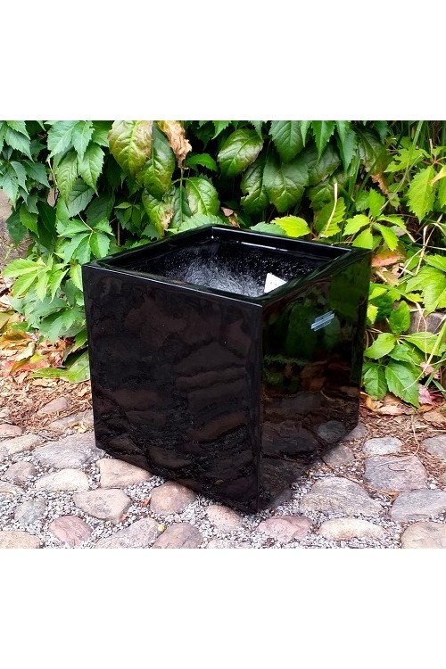 Donica kwadratowa czarna z włókna szklanego 9375 - 45x45 cm fotografia 4
