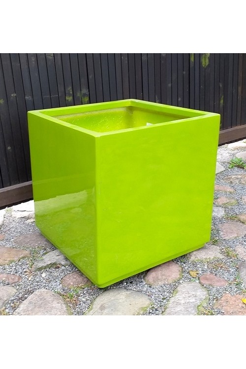 Donica kwadratowa zielona z włókna szklanego 9314 - 37x37 cm