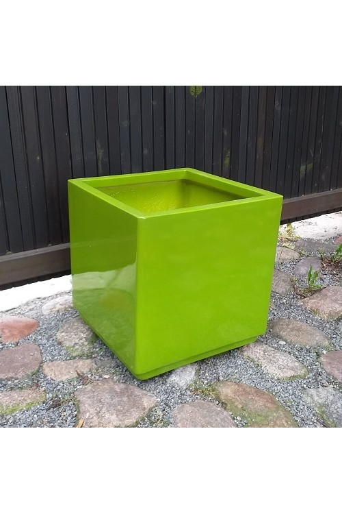 Donica kwadratowa zielona z włókna szklanego 9315 - 28x28 cm