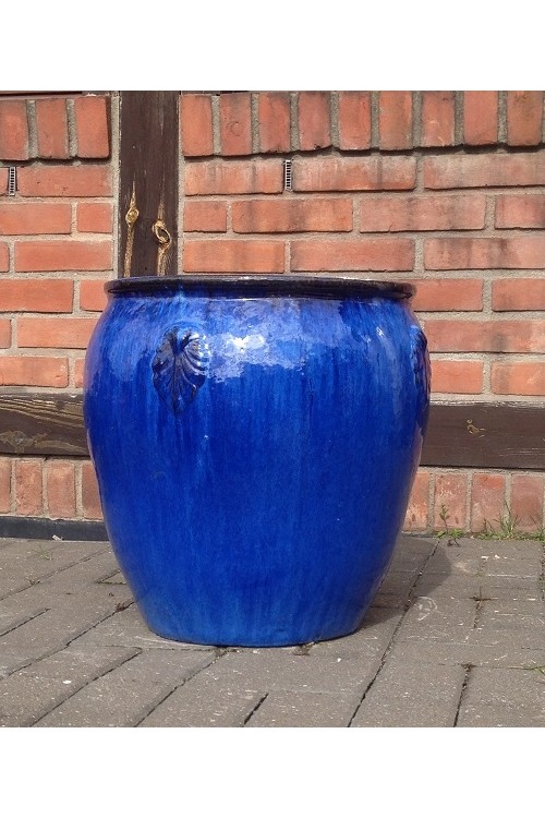 Donica szkliwiona dzban z ornamentem niebieski s/1 79991806 - 46x46 cm