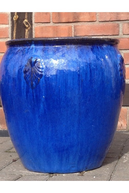 Donica szkliwiona dzban z ornamentem niebieski s/3 79991826 - 60x76 cm