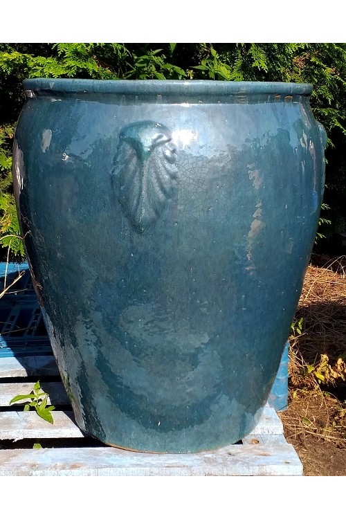 Donica szkliwiona dzban z ornamentem turkusowy s/3 79991827 - 60x76 cm