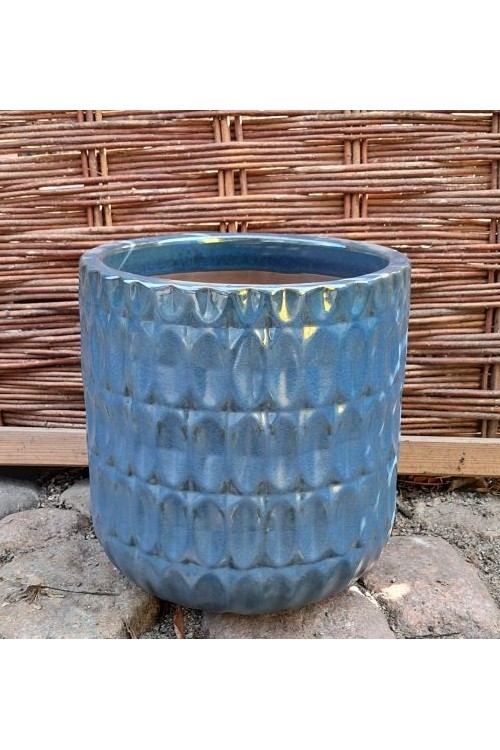 Donica walec Naranjas niebieski s/3 79995713 - 29,5x30 cm