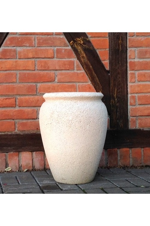 Donica waza wysoka biay kamie 24894 - 26x33 cm