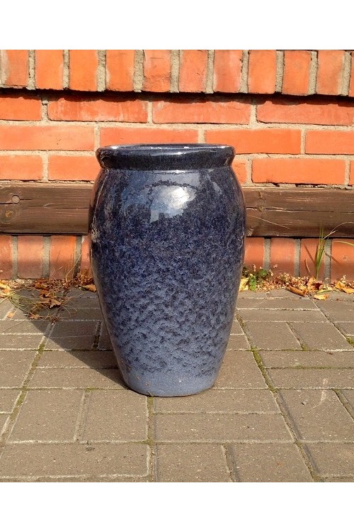 Donica wazon szkliwiony szaroniebieski s/1 79991694 - 27x40 cm