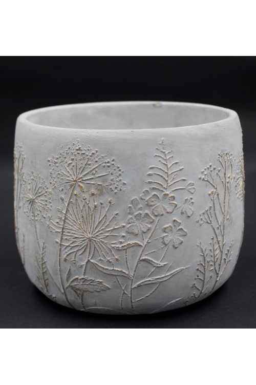 Doniczka betonowa Flowers Gold s/3 612259 - 22,5x18 cm