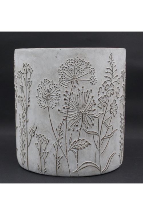 Doniczka cement Flowers walec s/3 25548 - 20,5x21,5 cm - doniczki-poznan.pl