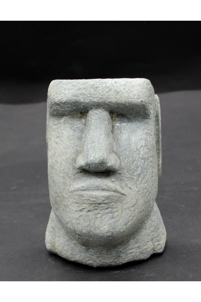 Doniczka Gowa Moai szara s/2 444008 - 15x15 x24cm