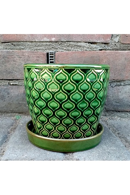 Doniczka Vintage Marocco zielona s/3 79993202 - 17x15 cm