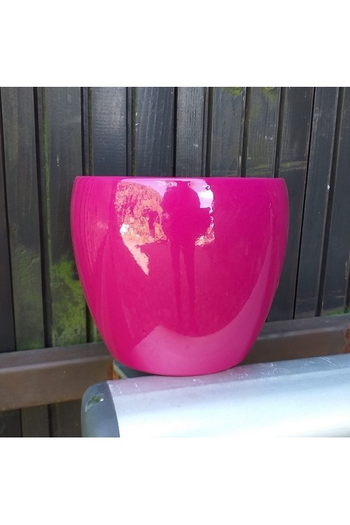 Okrga ceramiczna osonka w kolorze fuksji 79992067 -rednica 12,5 cm