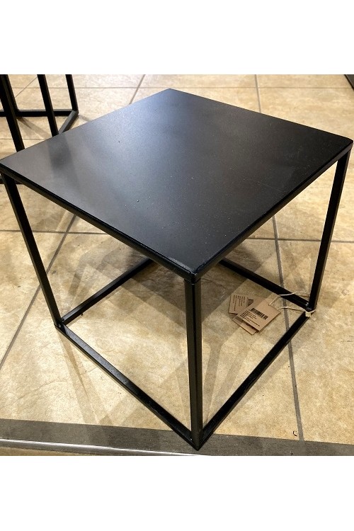 Stolik metalowy kwadrat czarny s/3 612225 - 28x28 cm