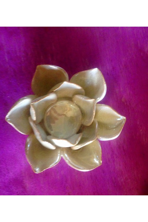 Świecznik perłowy kwiat lotosu 10595 - 11,5x7 cm - doniczki-poznan.pl