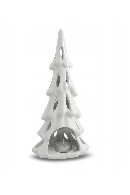Świecznik tealight Choinka biała 126082- 11x7,5x22 cm - 5