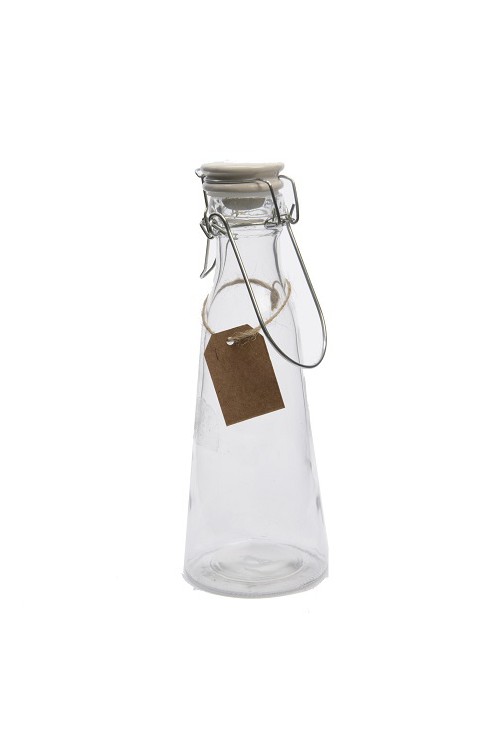Szklana butelka z porcelanowym korkiem 138039 - 8x23 cm 0,5 litra