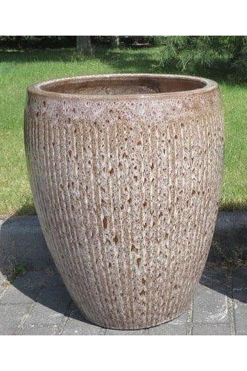 Wazon Vici pkaty ryflowany cappuccino ctki s/2