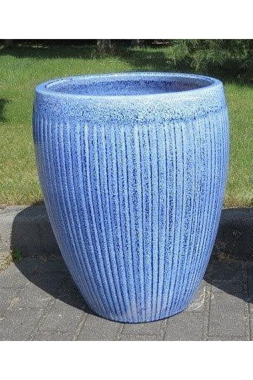 Wazon Vici pkaty ryflowany niebieskie ctki s/2 79995441 - doniczki-poznan.pl