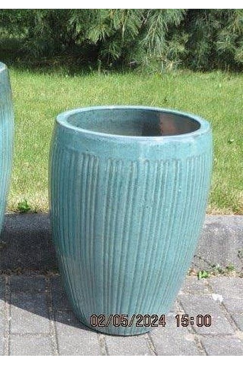 Wazon Vici pkaty ryflowany zielone ctki s/1