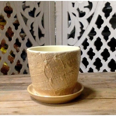 Doniczka złota Płótno