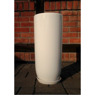 Donica wazon Junia wąski biały