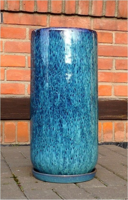 Donica Szalin wysoki walec niebieski