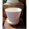 Doniczka stożek biała matowa