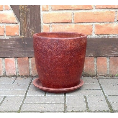 Donica w kwiatki brązowa