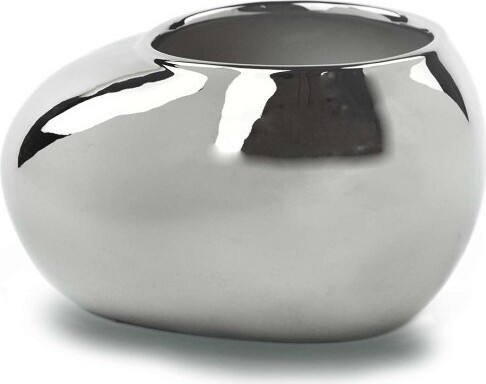 Doniczka Mirror srebrny lustrzany kamień