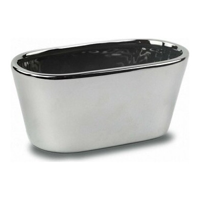 Doniczka Mirror srebrna lustrzana skrzynka owalna