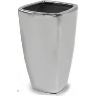 Donica Mirror srebrny wysoki wazon