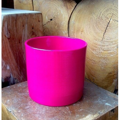 Walec prążkowany różowy Glossy Ruby