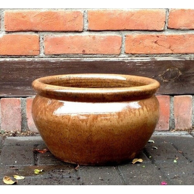 Donica misa brązowa szkliwiona