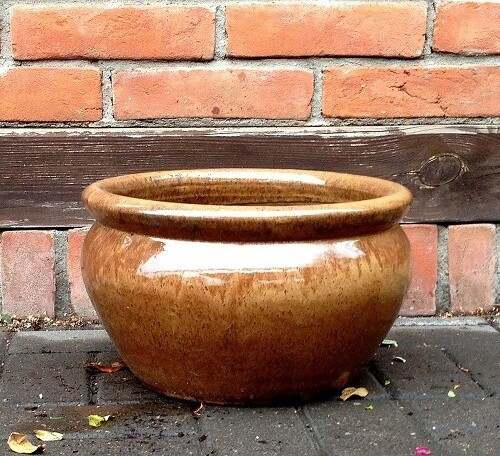 Donica misa brązowa szkliwiona