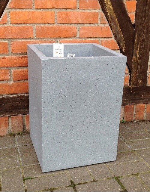 Donica C-Cube High szeroki słupek jasnoszary