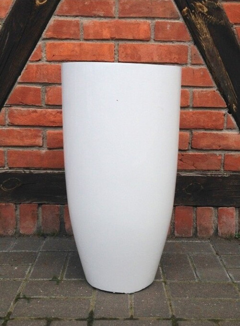 Donica z włókna szklanego wazon biały