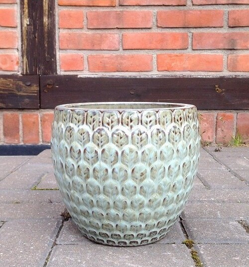 Donica szkliwiona Łuska beżowa