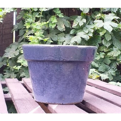 Donica prosta z rantem szaroniebieska