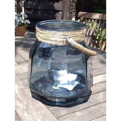 Lampion szklany Atin niebieski