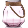Lampion szklany Atin różowy