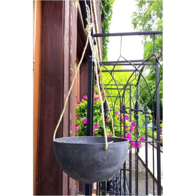 Doniczka ArtStone misa wisząca czarna