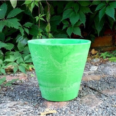 Doniczka Artstone Claire okrągła limonkowa