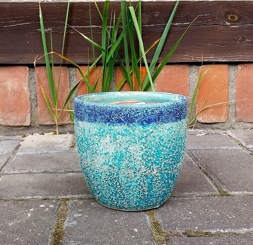 Doniczka Azur Egg turkusowa