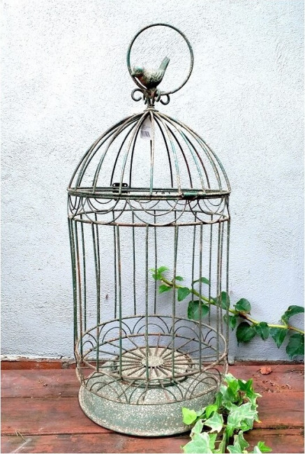 Dekoracyjna klatka dla ptaków Bird Grey