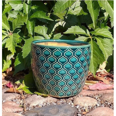 Doniczka Vintage Marocco Turkus osłonka