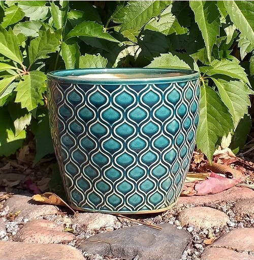 Doniczka Vintage Marocco Turkus osłonka